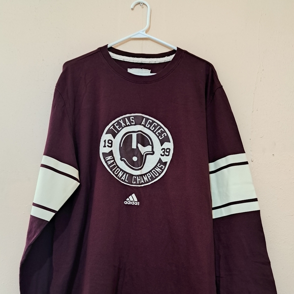 adidas Other - Adidas Texas  Aggies  Men  long sleeve T shirt  size XL  burgay